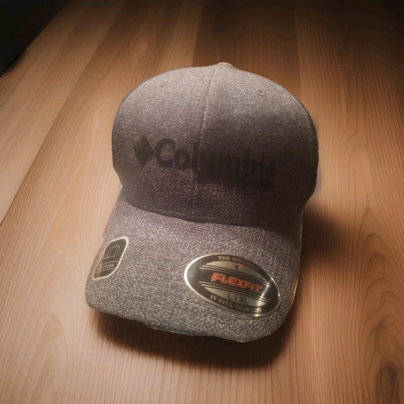 Columbia PFG Hat L/G Flexfit High Crown Mesh Ball Cap Titanium Hook Logo NWT