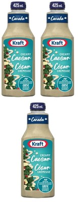 Kraft Creamy Caesar Salad Dressing, 425ml (3 Pack)