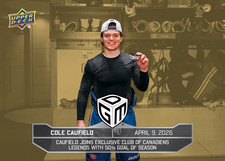 *E-Pack ONLY! Cole Caufield 50th 2025-26 Upper Deck Game Dated Moments GOLD #80