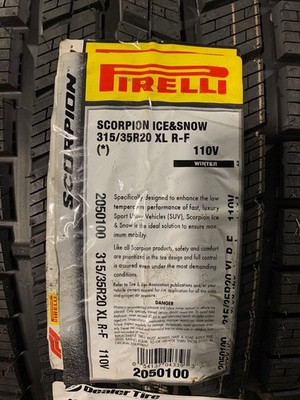 2 New 315 35 20 Pirelli Scorpion Ice & Snow Run Flat NOS Winter Tires