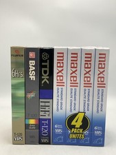 Blank VHS Tapes Lot Of 7 Maxell 4-Pack TDK Fujifilm BASF T-120 New Sealed