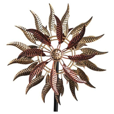 Large Outdoor Metal Wind Spinner,Two-Way Wind Sculptures,360 Degrees Kinetic 