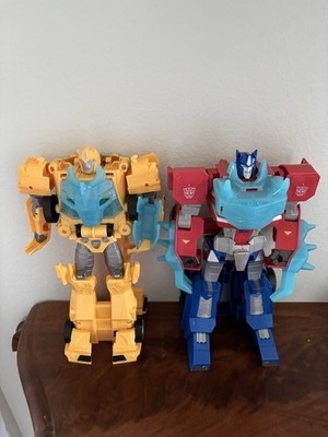 Transformers Cyberverse Figure Lot Optimus Prime Bumblebee 10  Toys Yellow Blue
