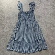 Gingham Dress Ruffle Hem and Sleeves Made in...