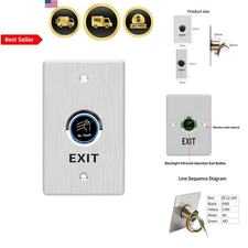 Infrared Sensor Touchless Door Switch NO NC Stainless Steel for Access Control