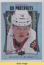 2016 Upper Deck UD Portraits Rookie Rainbow Green Foil Christian Dvorak READ 0tf