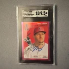 2023 TOPPS CHROME PLATINUM PINK REFRACTOR MIKE TROUT AUTOGRAPH ON CARD AUTO /15