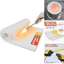 Ceramic Fiber Insulation Blanket 24"x15.7"x1" Thick 2600 F Fireproof for Stove