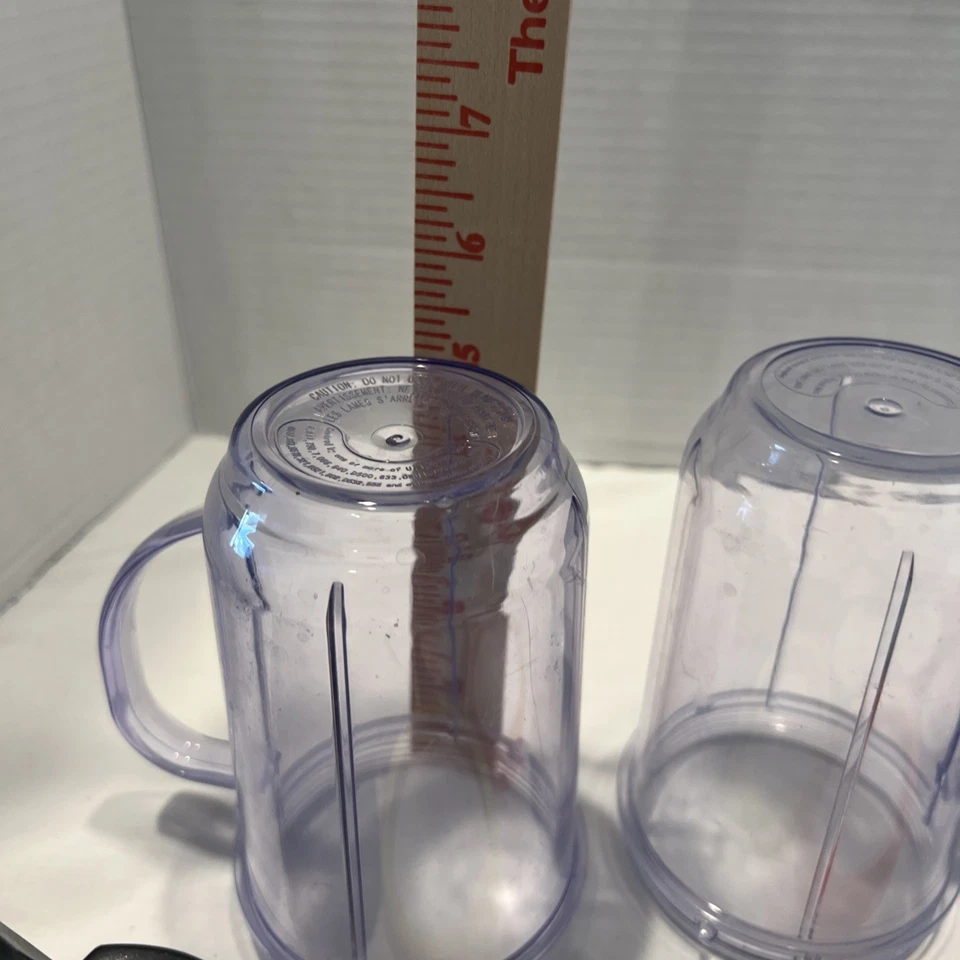 Magic Bullet Replacement 4 cups, rings, 2 Lids, 1 Sip Spout, Blender Knife - Image 2 of 4