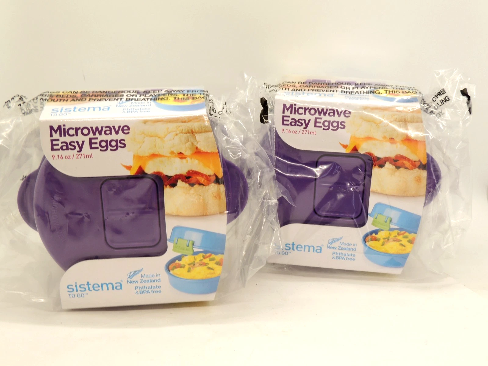 2 Sistema Easy Eggs Microwave Egg Cooker Purple Breakfast Sandwich Omelet NEW
Opens in a new window