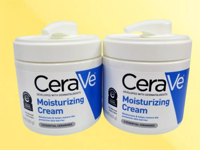 CERAVE MOISTURIZING CREAM FACE & BODY W/ PUMP NORMAL TO DRY SKIN 16OZ  2PCS