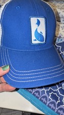 RICHARDSON 111 Size MD/LG blue/White Mesh Snapback Trucker Hat/Cap.