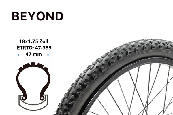 18 Zoll Fahrrad Reifen 18X1.75 Bmx Kinderrad Mtb Mantel Decke 47-355-image