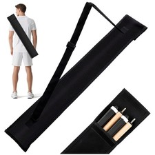 Pool Cue Case 2 X 2, Pool Stick Case for Holding 2 Butts  2 Shafts, 32" Long Bl