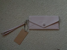 Steve Madden Bkinny Slim Envelope Convertible Wristlet Wallet Light Pink NWT!