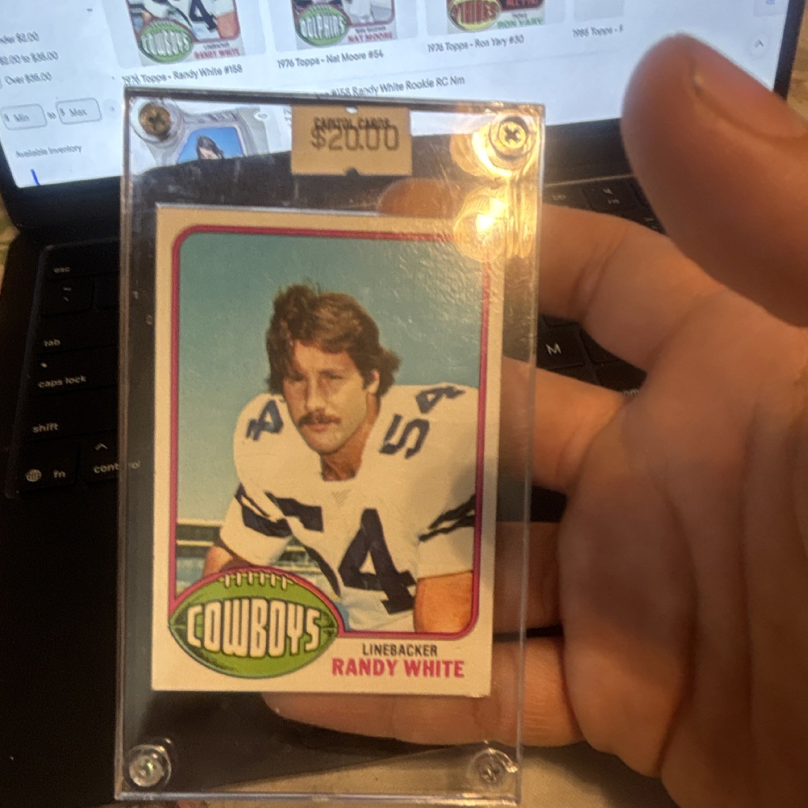 Topps 1976 Randy White Dallas Cowboys NFL Football Card #158 Vintage Original