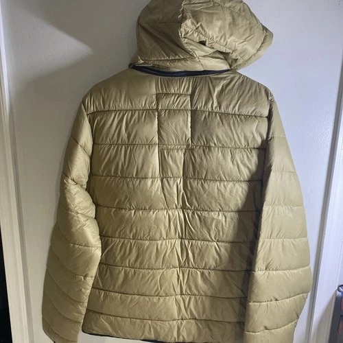 Abercrombie & Fitch, Jacket Mens L Brown Puffer Hoodie, Lightweight (T740) image 11