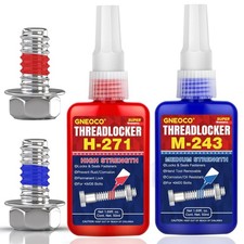 ThreadLocker Blue and Red, Thread Lock Medium High Strength Lock Tight for Nuts,
