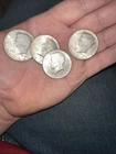 Four 90 Percent Silver Kennedy Half Dollars 1964 Etc