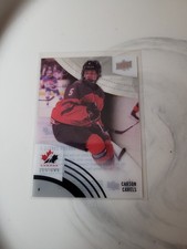 carson carels 2025 upper deck team canada juniors CLEARCUT ACETATE