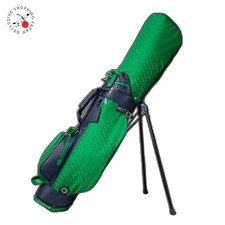 adidas Golf Lightweight Compact Monogram Carry Stand Bag Green / Night Indigo