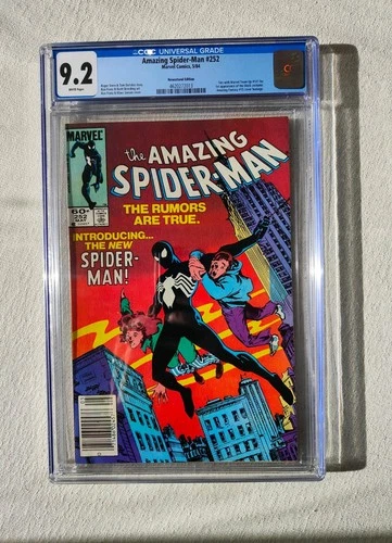 Amazing Spider-Man #252 CGC 9.2 White Pages Newsstand 1st Black suit