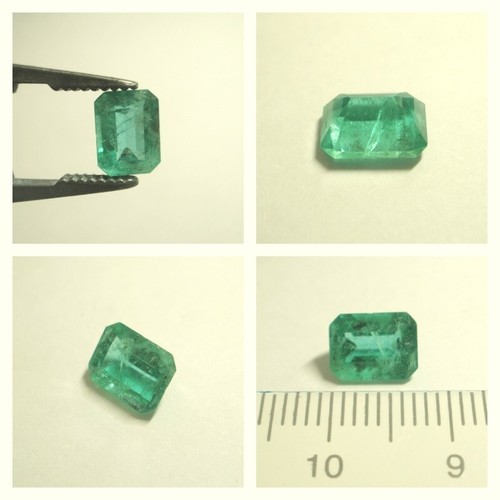 798- ct 1,34 BELLO SMERALDO OTTAGONALE NATURALE I2 mm 7,6 NOVA ERA BRASILE - Foto 11 di 11