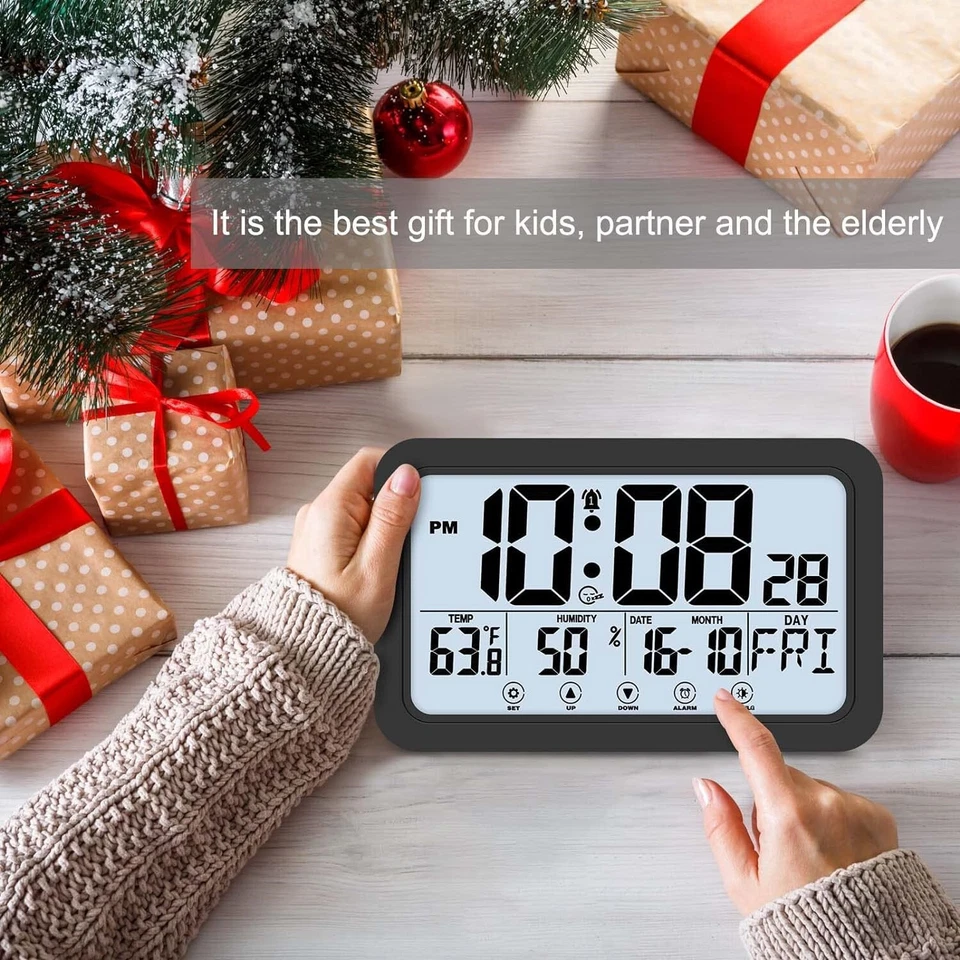 digital alarm wall clock 24am/pm white color new  - Image 2 of 4