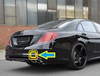 NEW GENUINE MERCEDES MB S CLASS W222 AMG STYLE REAR BUMPER TOWING 