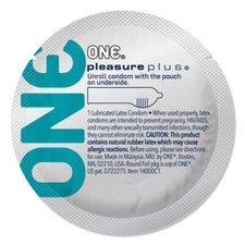 ONE Pleasure Plus Lubricated Latex Bulk Condoms - Choose Amount