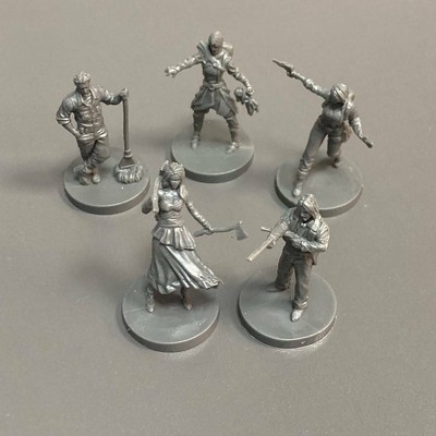 5 Miniature Dungeons & Dragons D&D Figure Film Gioco Da Tavolo Usate