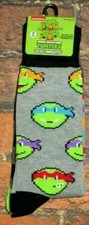 MENS NICKELODEON TEENAGE MUTANT NINJA TURTLES 2 PAIR PACK CREW SOCKS