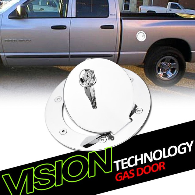 For 0209 Dodge Ram 1500/2500/3500 Chrome Aluminum Gas Tank Door Cover