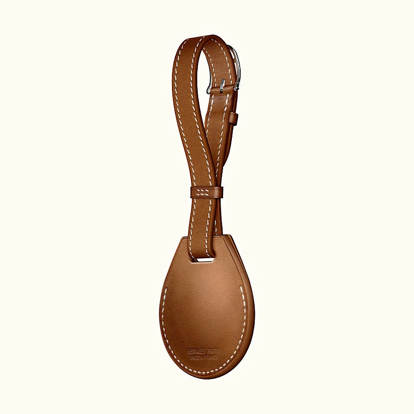 Apple AirTag Hermès Bag Charm Fauve Brown Hermes Air Tag 24k Gold