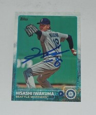 HISASHI IWAKUMA SIGNED AUTO 2015 TOPPS CARD 391 SEATTLE MARINERS YOMIURI GIANTS