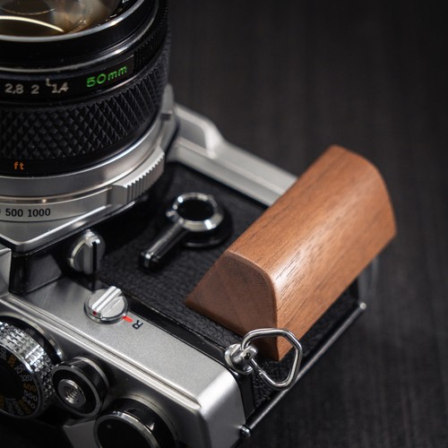 Wooden Handle Grip L Plate Alloy Baseplate fr Olympus OM2 OM1 OM-1 Camera Holder - Picture 13 of 45