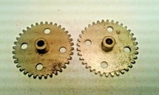 Gilbert Erector Set: Part CJ 36 Tooth Gear; 5/16" Hub; Brass Plated 2