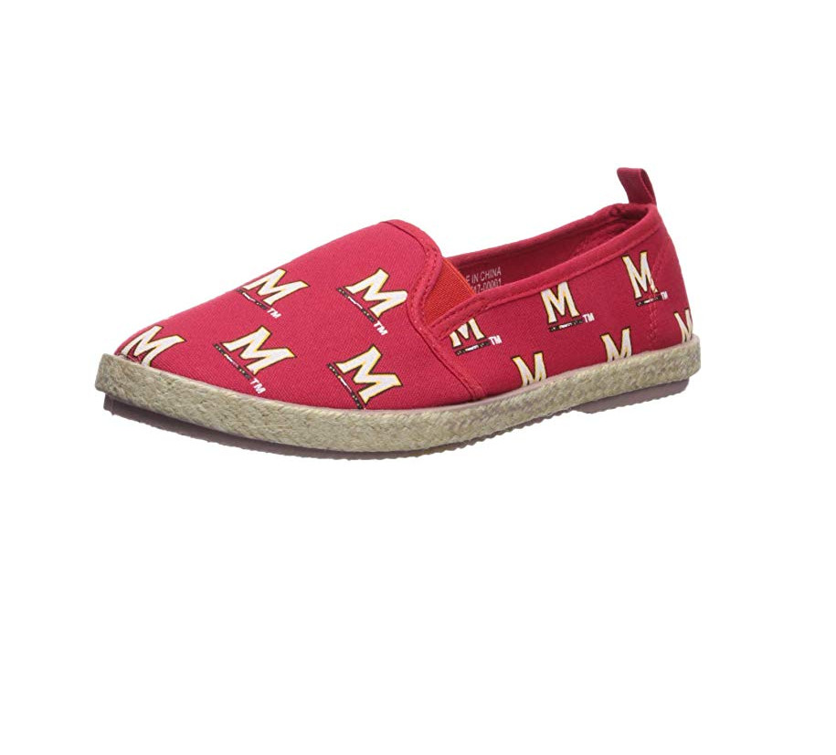 Женская парусиновая обувь без шнуровки FOCO NCAA Womens Maryland Terrapins Espadrille