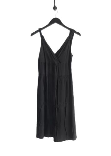 Miu Miu Black Silk Pleated Tank Dress - SMALL - image 1
