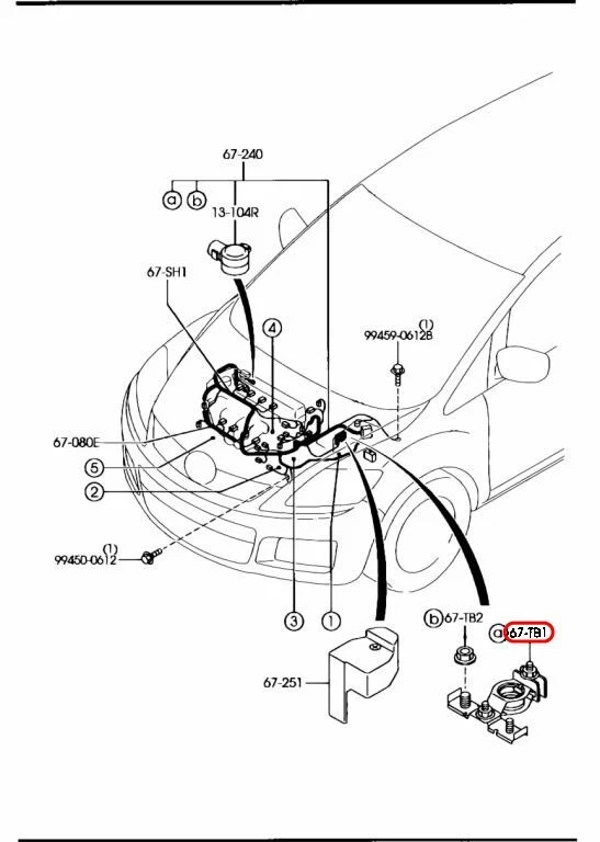 Mazda OEM Battery Cable Terminal End BBL3-67-TB1 for CX-7 - Image 3 of 4