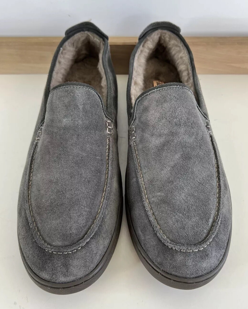 SAOLA Flag LTD Boardwalk Shearling Mocassino Suola Rigida Ciabatta Uomo Taglia 12