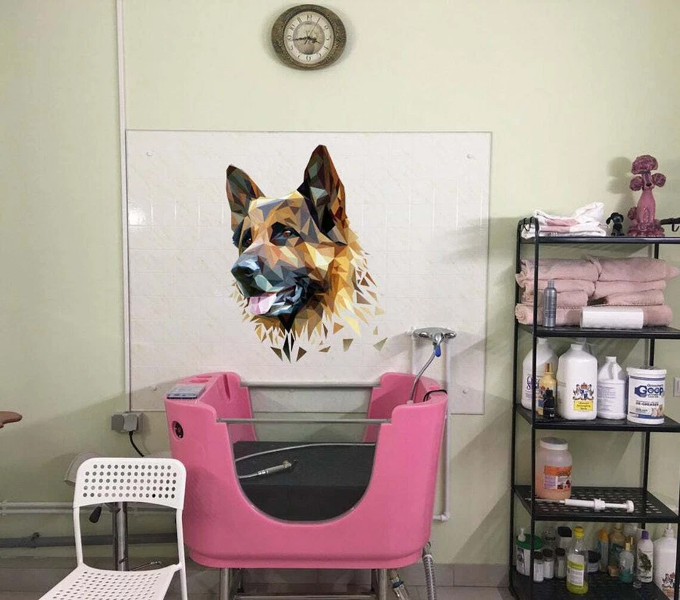 German Shepherd Wall Decal Polygonal German Shepherd Wall Art Dog Decal Shepherd - Image 3 of 4
