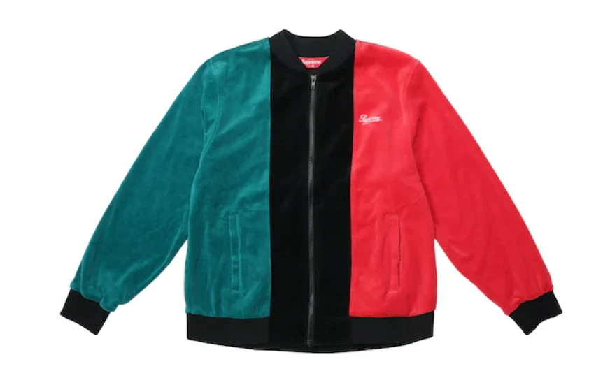 Sweat shirt zippé Supreme Velour SS18 L noir