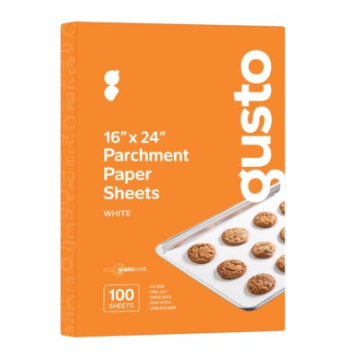 16 x 24 Inch - 100 Count Pre-Cut Parchment Paper Baking Sheets Non-Stick Unbl...