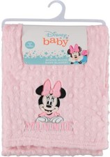 BLANKET PLUSH - DISNEY GIRLS 243 - MINNIE PINK 2 - BABY TODDLER CRIB BED