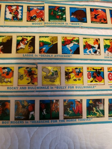 21 Vintage Kenner 1961 Give a Show Projector BLUE Frame Cartoon Slide Strips - Picture 8 of 12