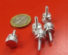 Flared Shoulder Aluminum Thumb Screw, 3/8" Dia, 4-40 x 3/8" Length, 5 Pc