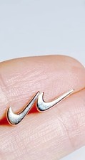 Nike Swoosh Earrings Tick Air Classic Logo Sneakers Fashion Silver Earrings
