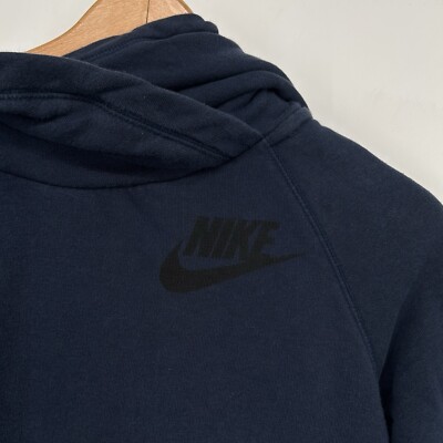 blue nike funnel neck hoodie