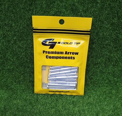 Gold Tip Arrow Silver Inserts .246 - 50 Grain, Pack of 12 - INS2465012